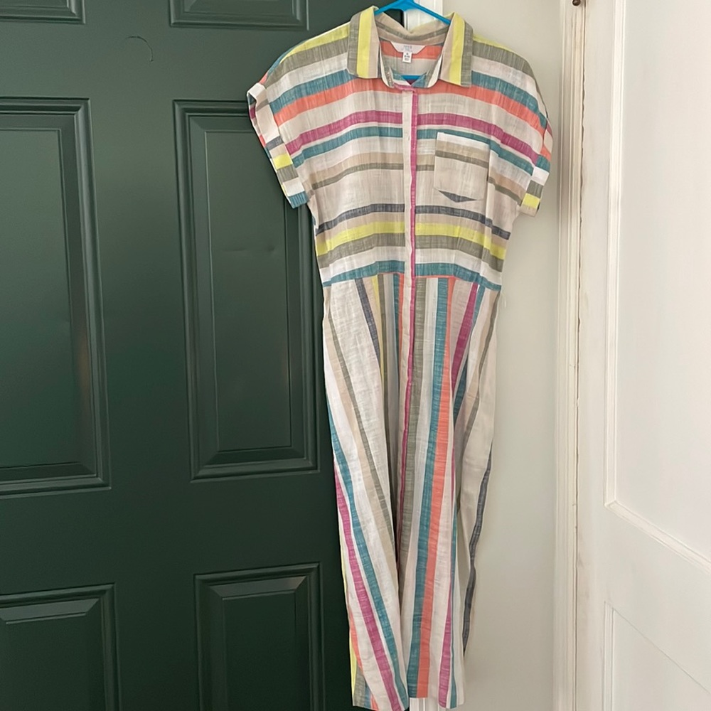 Linen button up dress